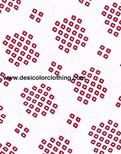 Pink Printed Cotton Unstitched Salwar Suit Material