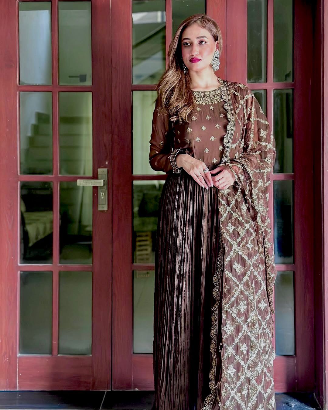 Product Image - Elegant Gown with Dupatta Collection 2024 - Ethnic and Festive Wear
