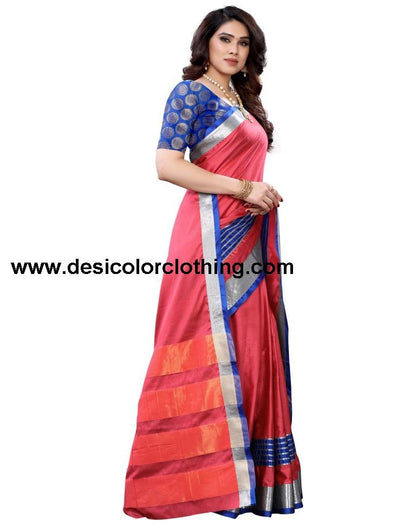Rose Wood Hand Woven Silk Saree | 1928S148