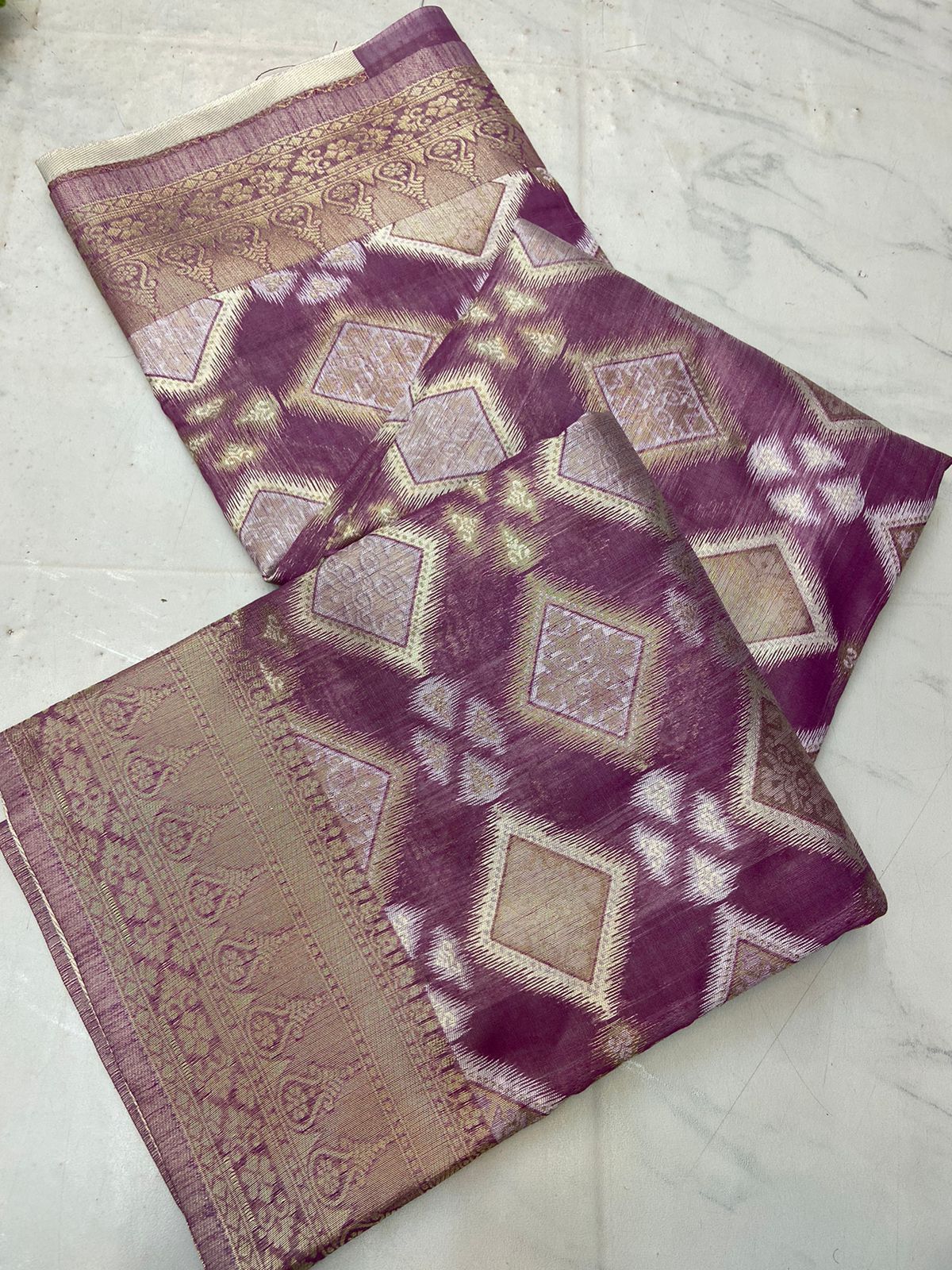 Product Image - Designer Pure Cotton Saree with Heavy Weaving Work – Ethnic & Festive Wear