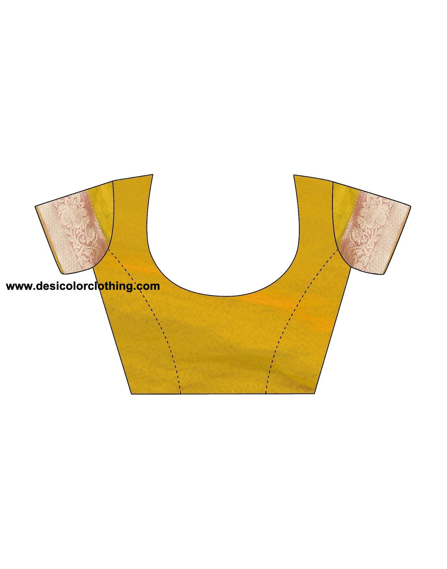 Turmeric Yellow Plain Organza Saree