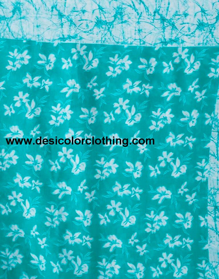Blue Georgette Printed Saree