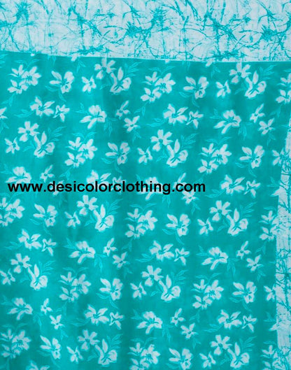 Blue Georgette Printed Saree