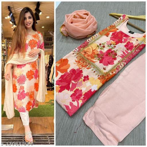 Product Image - Elegant Floral Designer Party Wear Suits - 1