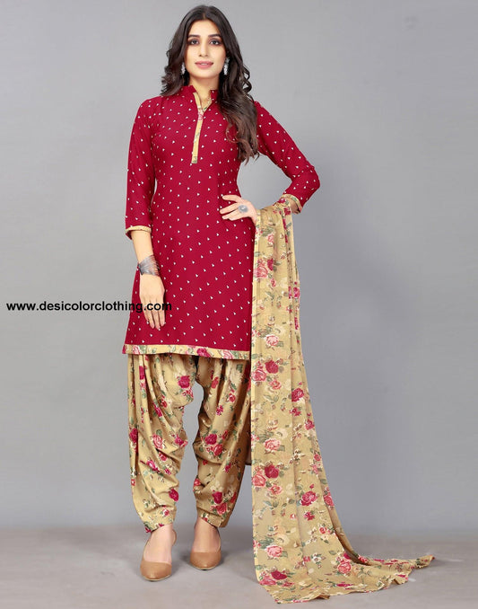 Printed Unstitched Salwar Suit Material
