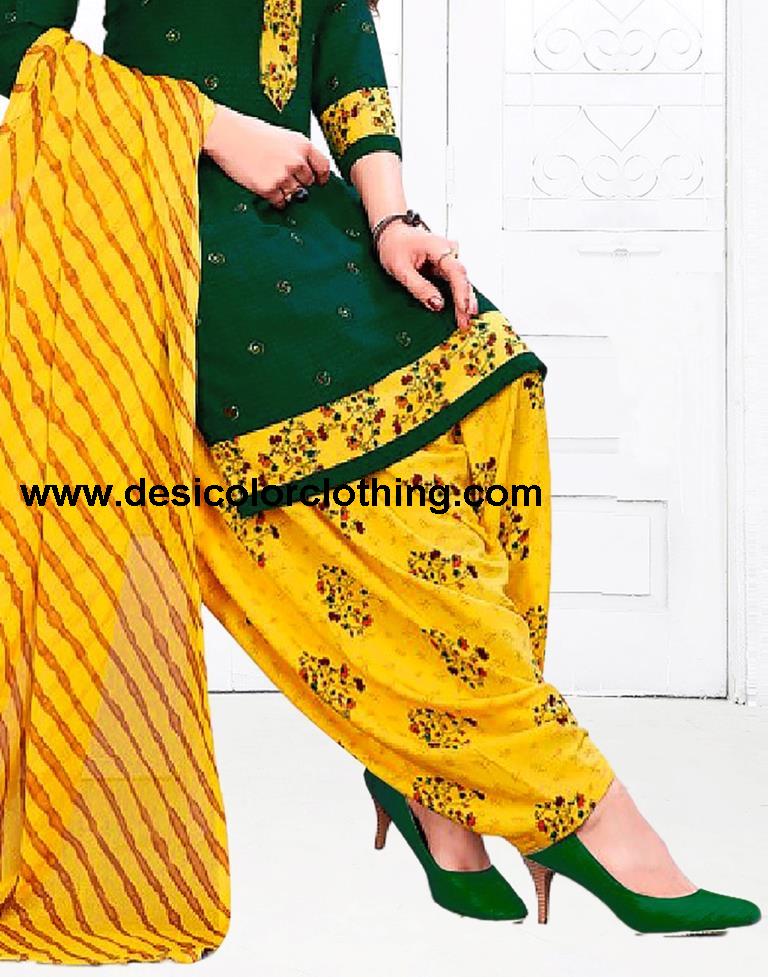 Printed Unstitched Salwar Suit Material