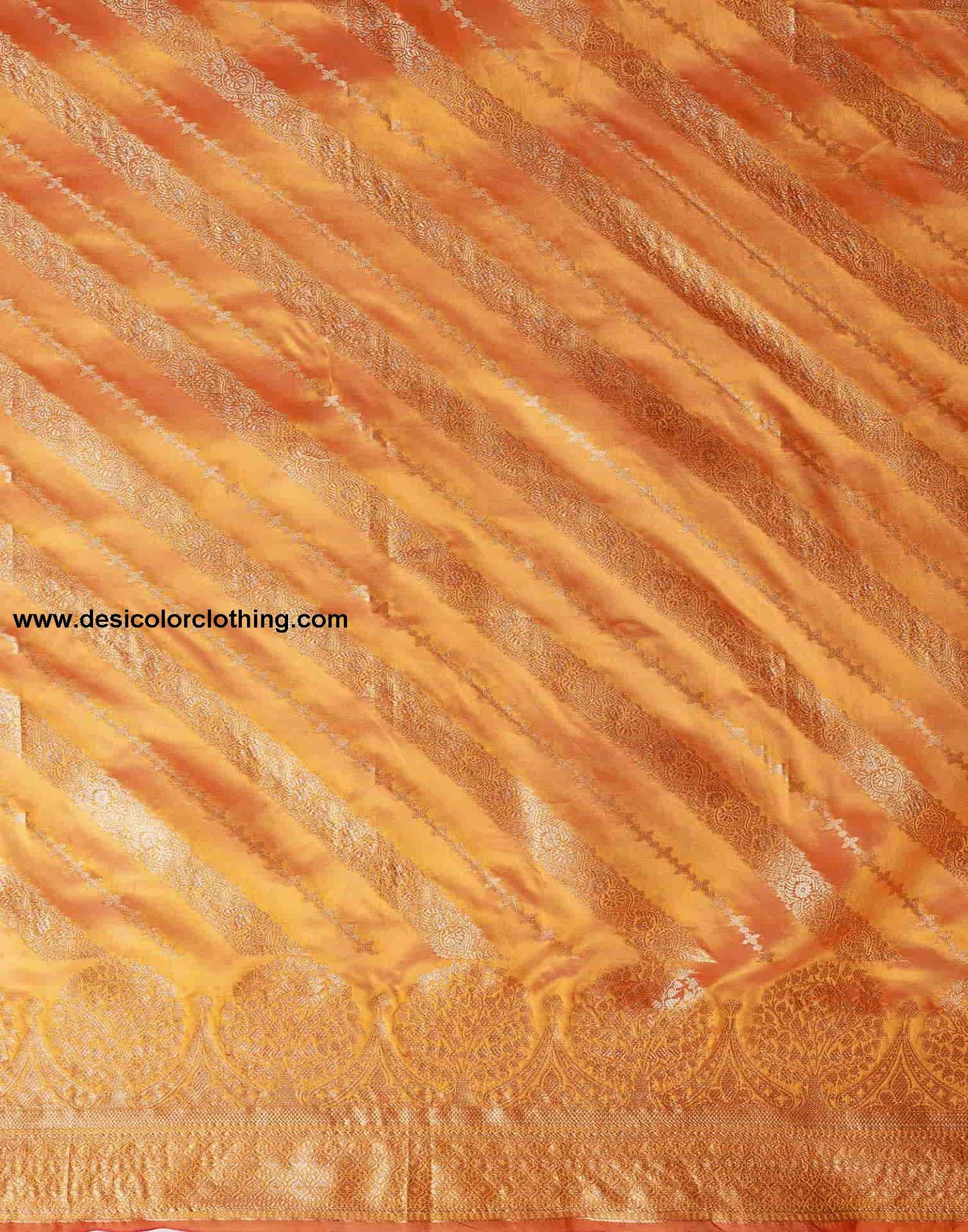Yellow Banarasi Silk Woven Saree