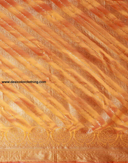 Yellow Banarasi Silk Woven Saree