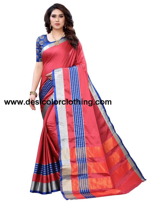 Rose Wood Hand Woven Silk Saree | 1928S148