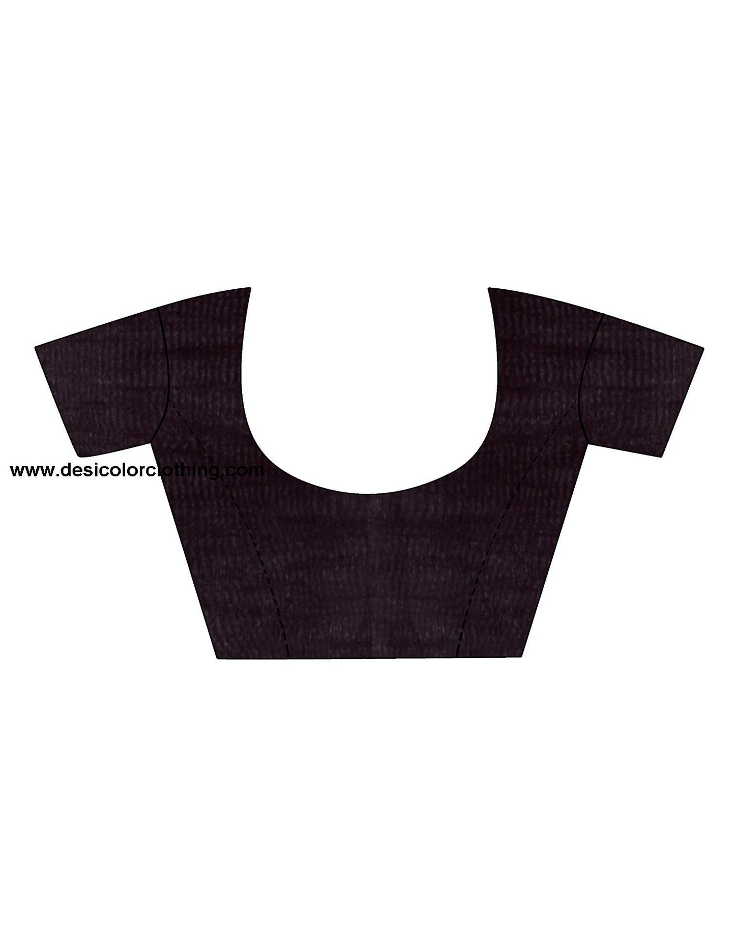 Black Plain Georgette Saree
