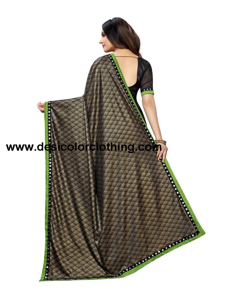 Black Coloured Lycra Blend Sequence Partywear saree | SLV1475S113