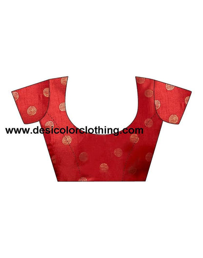Red Silk Printed Saree
