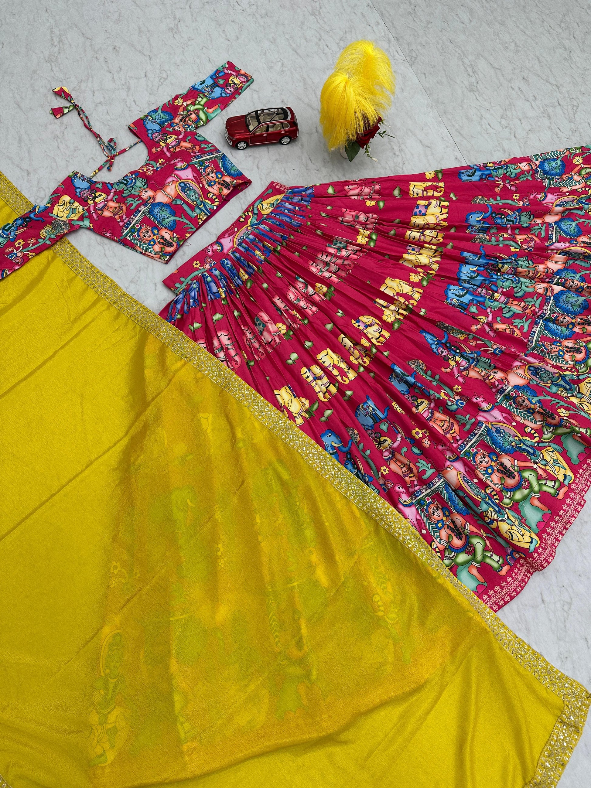 Product Image - Exquisite Kalamkari Lehenga Choli - Mahant Creation