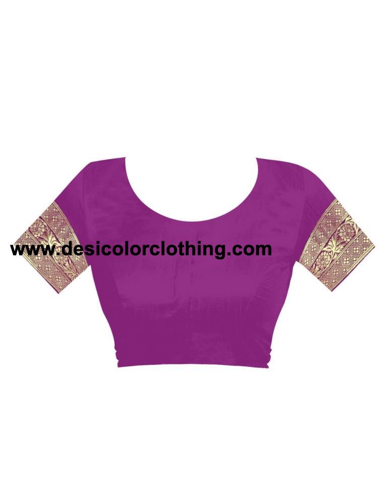Purple Jacquard Banarasi Silk Saree