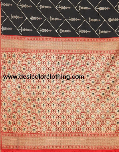 Black Banarasi Silk Saree