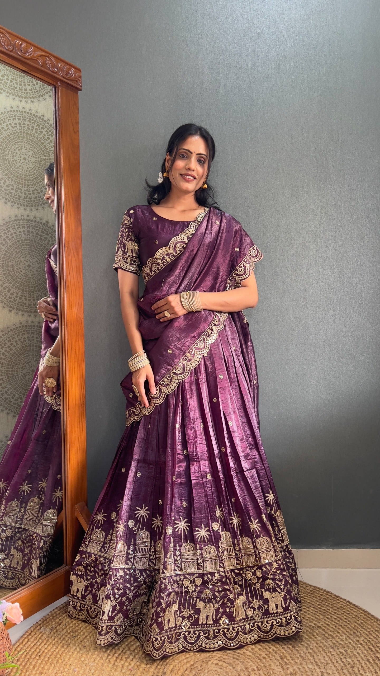 Product Image - Elegant Designer Lehenga Choli with Embroidered Dupatta
