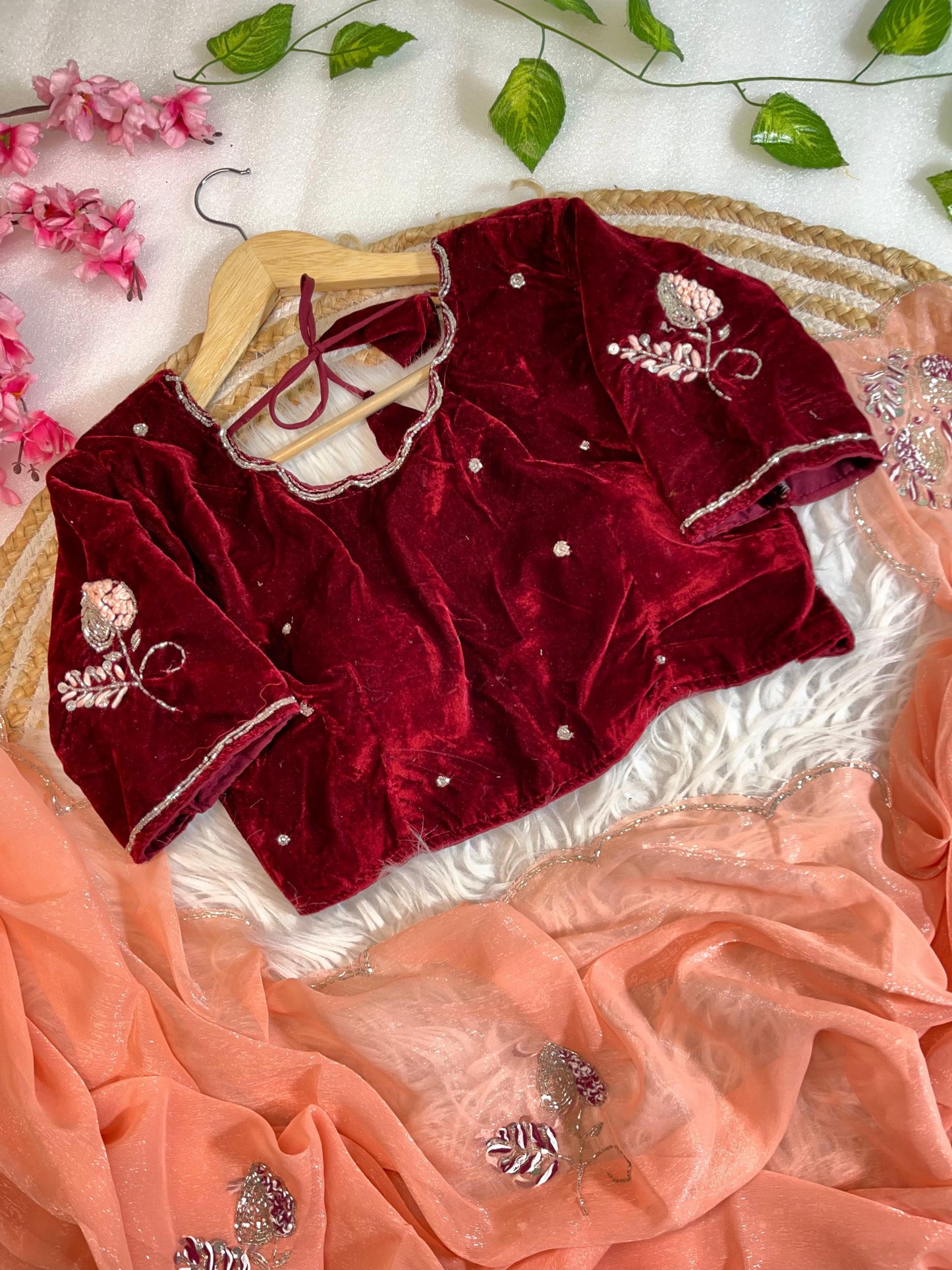 Product Image - Designer Georgette Wedding Saree with Exclusive Handwork