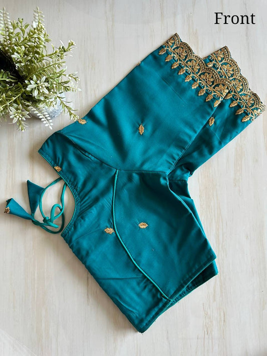 Elegant Camric Cotton Kurta with Stunning Zari & Embroidery