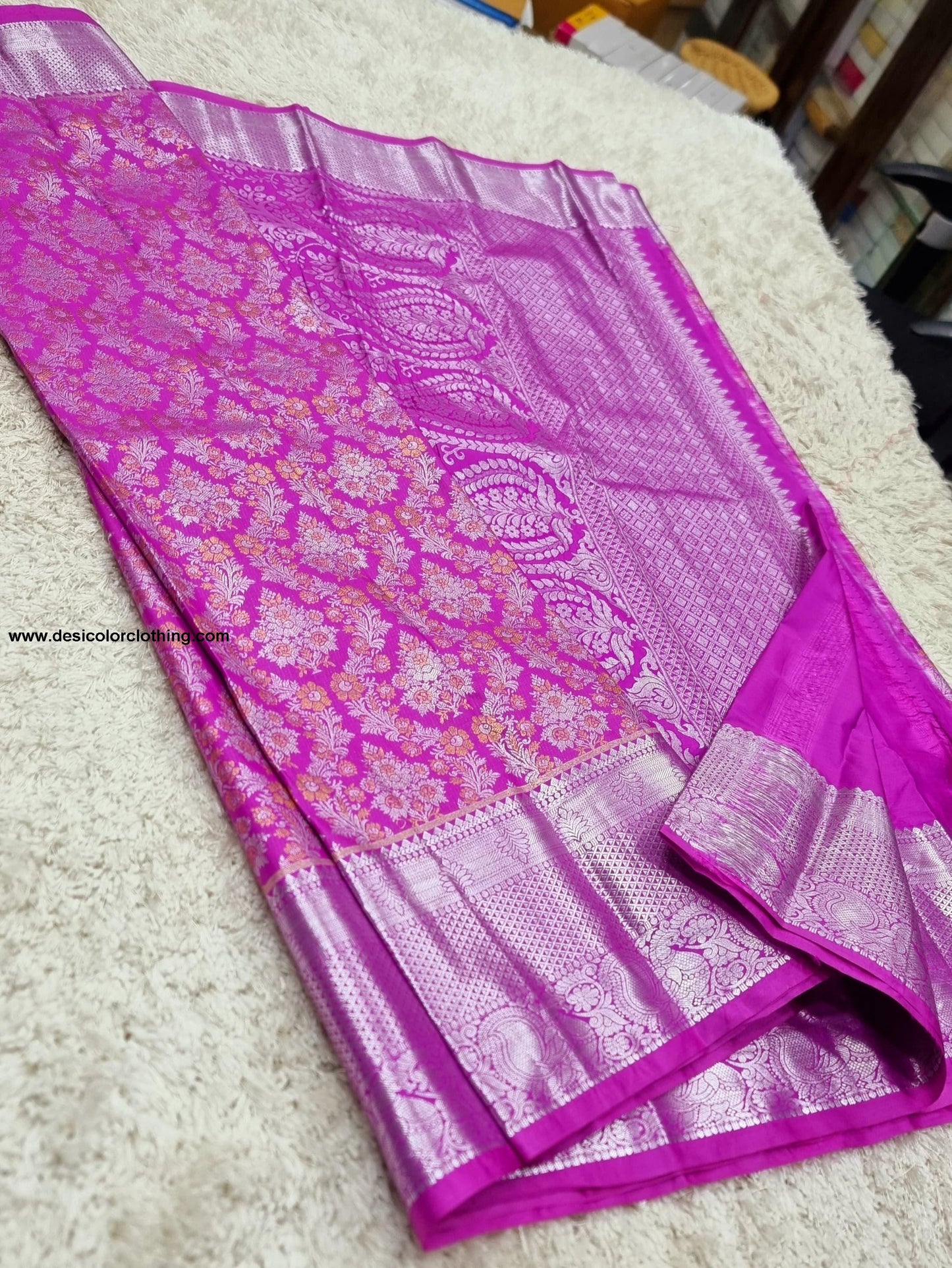 Kanchipuram Meenakari Pattern Bridal Blended High Quality Budget Silk Sarees