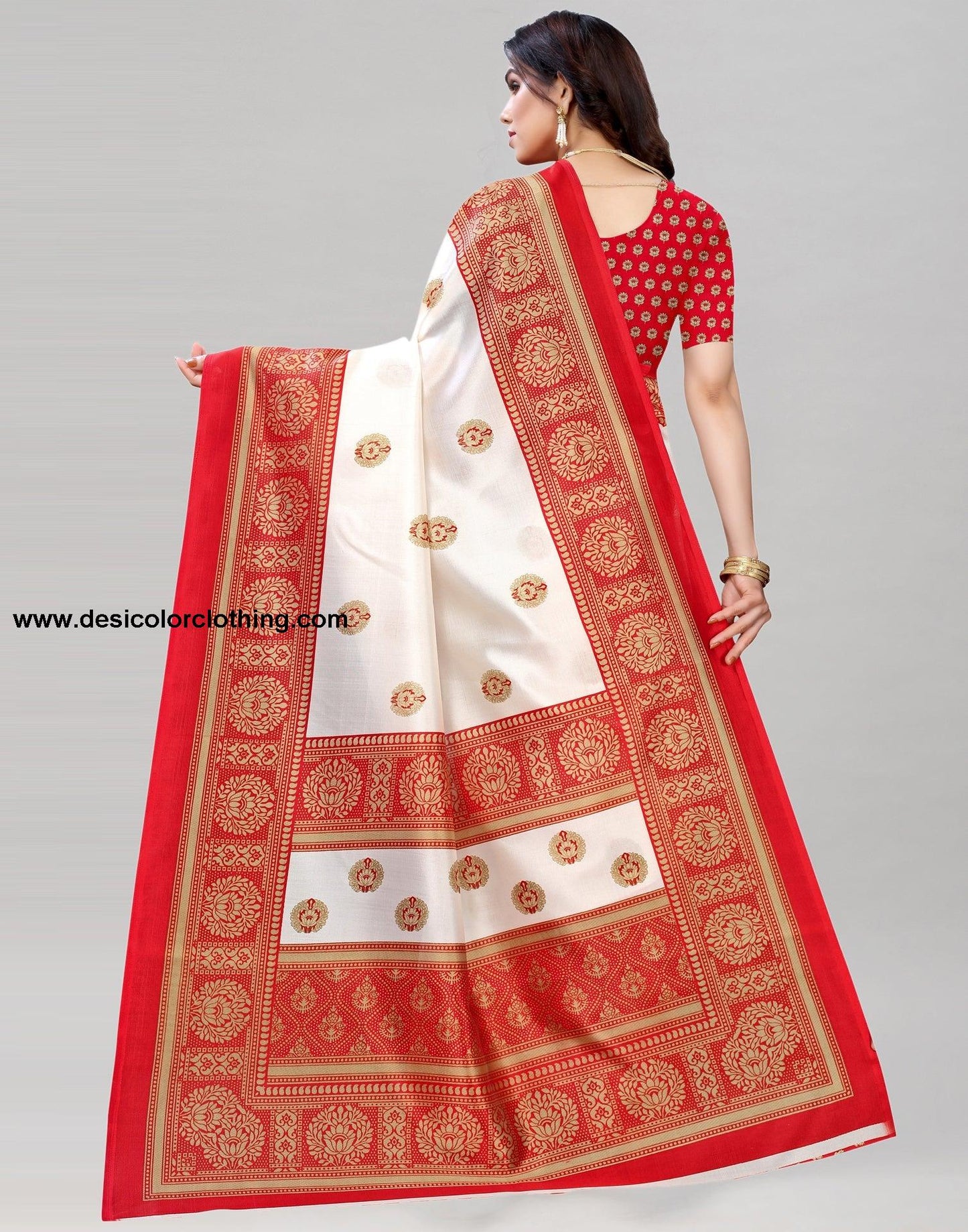 White Banarasi Silk Saree | 2019S121