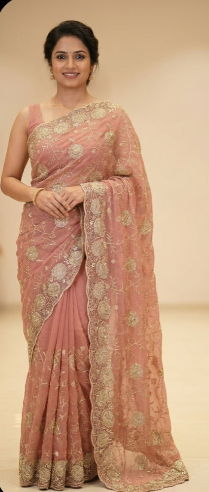 Product Image - Exquisite Heavy Embroidery Designer Sarees - 1