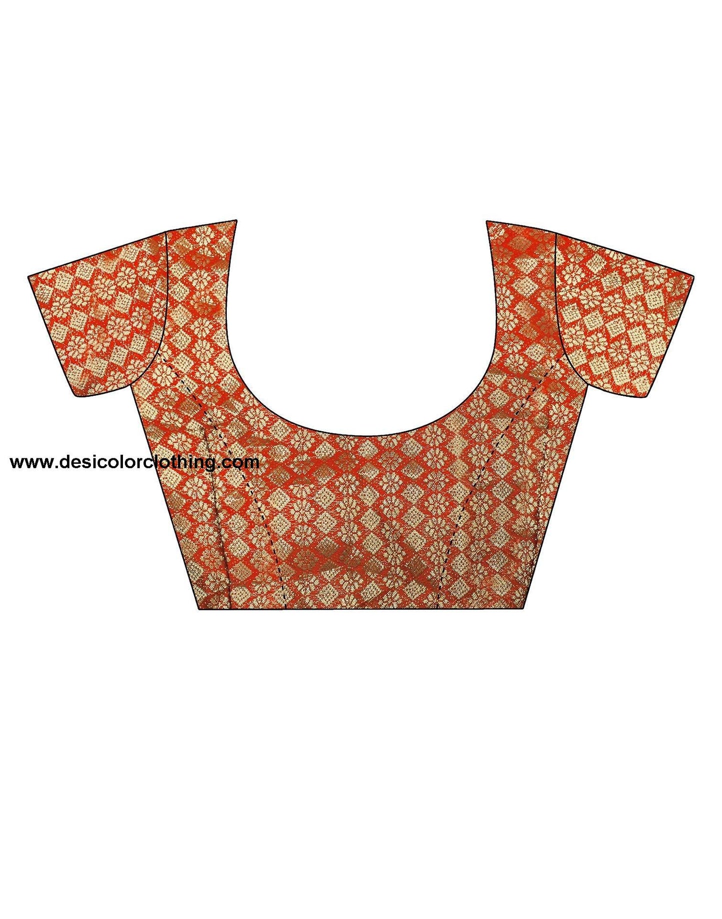 Cherry Red Jacquard Georgette Saree