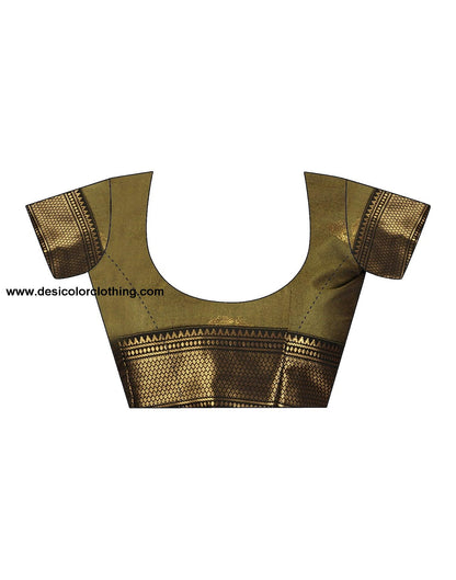 Yellow Kanjivaram Silk Woven Saree