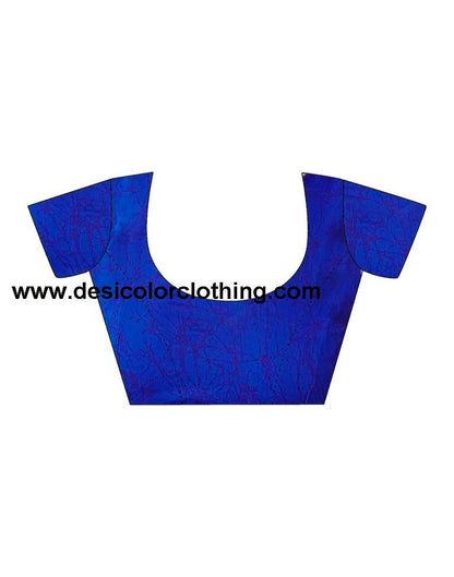 Dark Blue Georgette Printed Saree