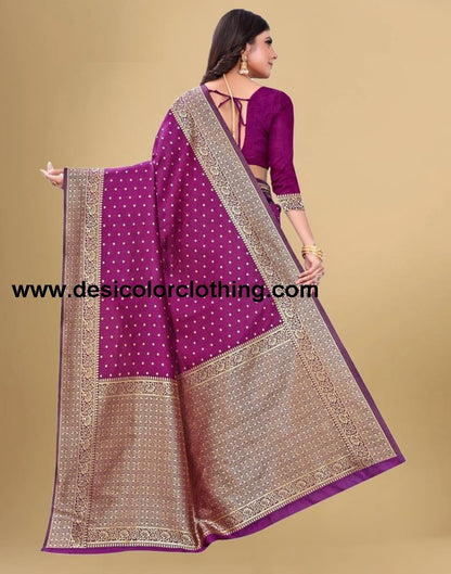 Purple Banarasi Silk Saree
