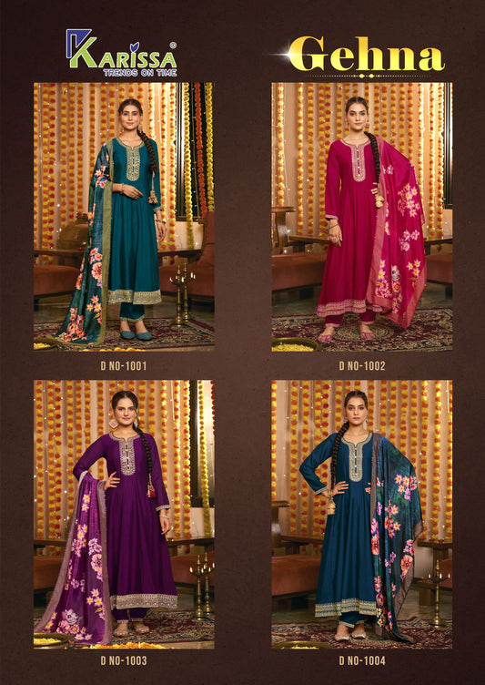 Product Image - Karissa Gehna Designer Saree - Premium Vichitra Silk Ethnic Wear