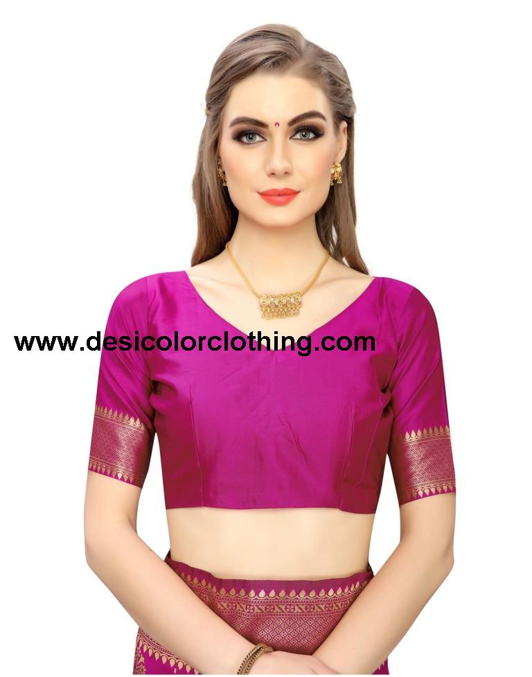 Pink Coloured Poly Silk Jacquard Partywear saree