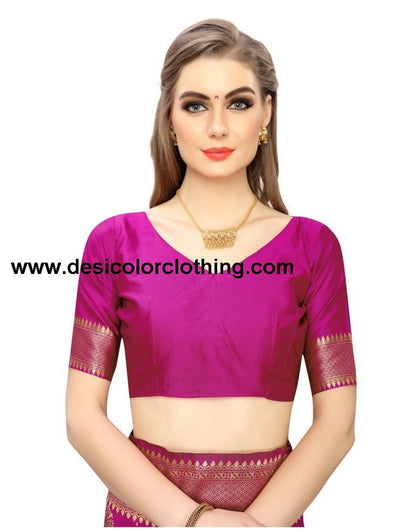 Pink Coloured Poly Silk Jacquard Partywear saree