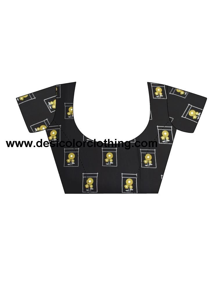 Black Silk Printed Sarees