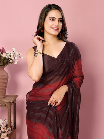READY TO WEAR 1 MIN SAREE - SOFT NAYLONE SAREE