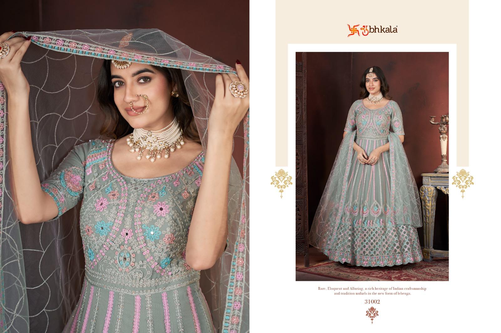 Product Image - Exclusive Long Floor Length Embroidered Gown Collection by SHUBHKALA