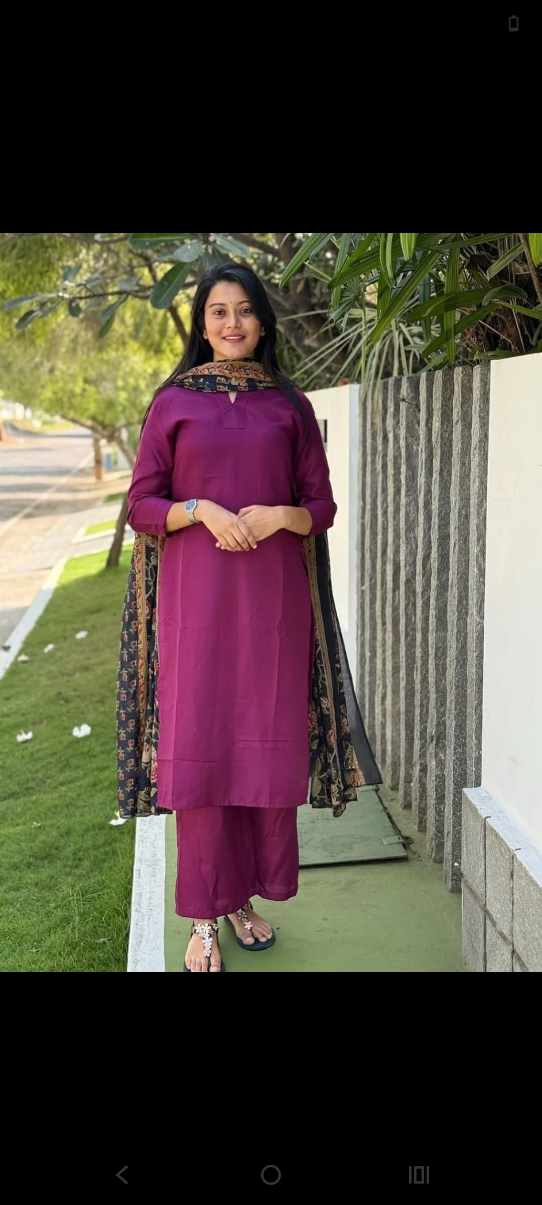 Product Image - Designer Cotton Kurti Set with Dupatta