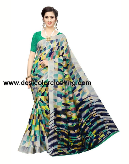 Beige Chanderi Silk Saree | 1379S7599