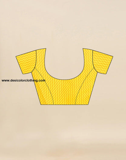 Yellow Printed Saree | 1182S106