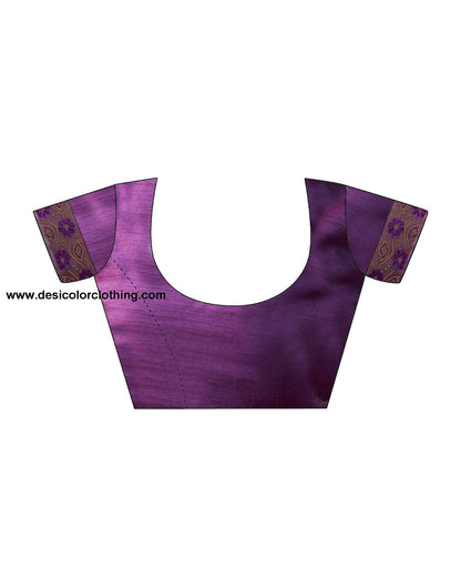 Wine Printed Silk Saree