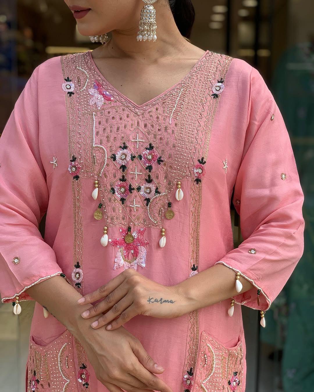 Product Image - Designer Georgette Festive Saree with Intricate Embroidery Work