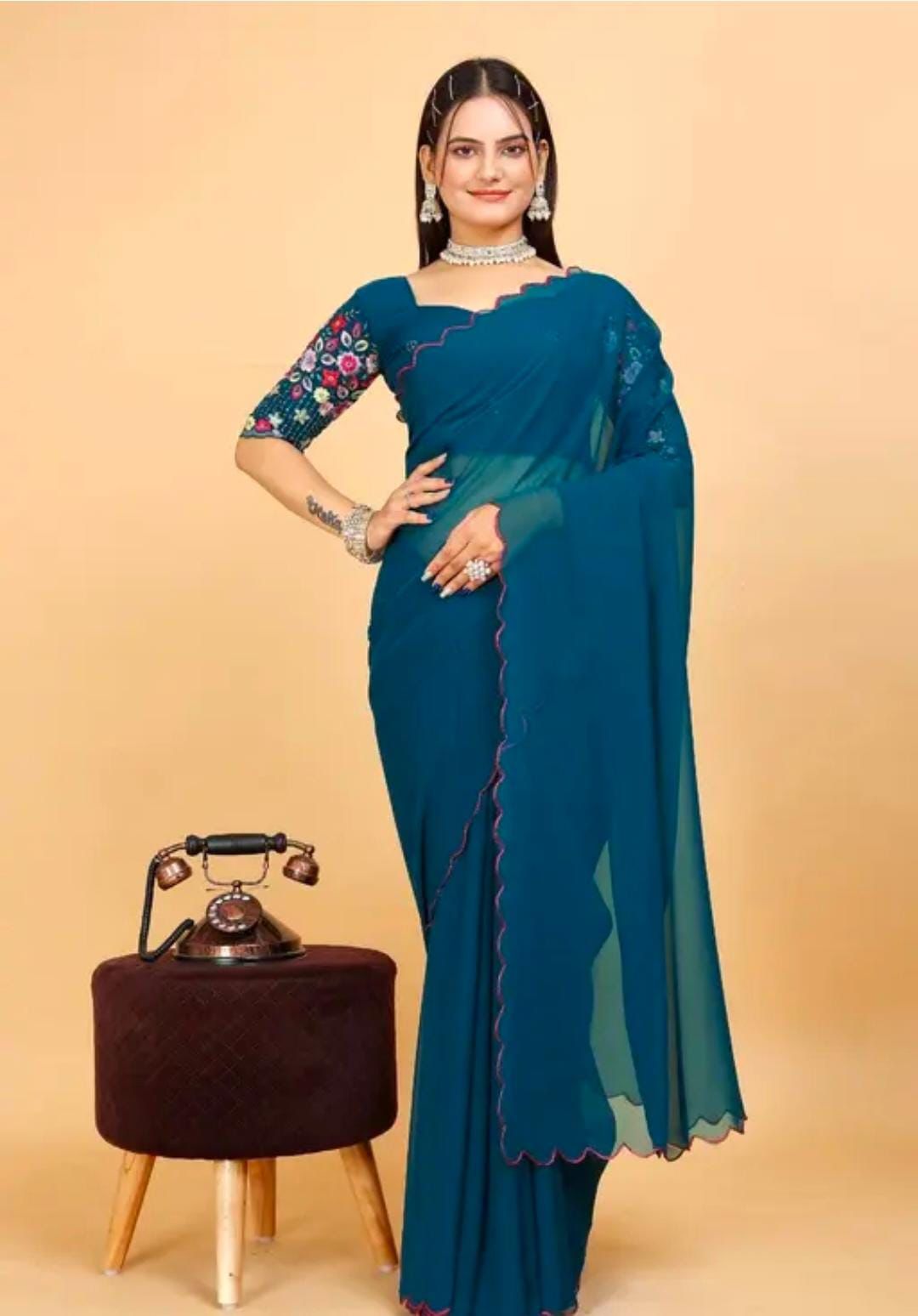 Product Image - Fancy georgette saree