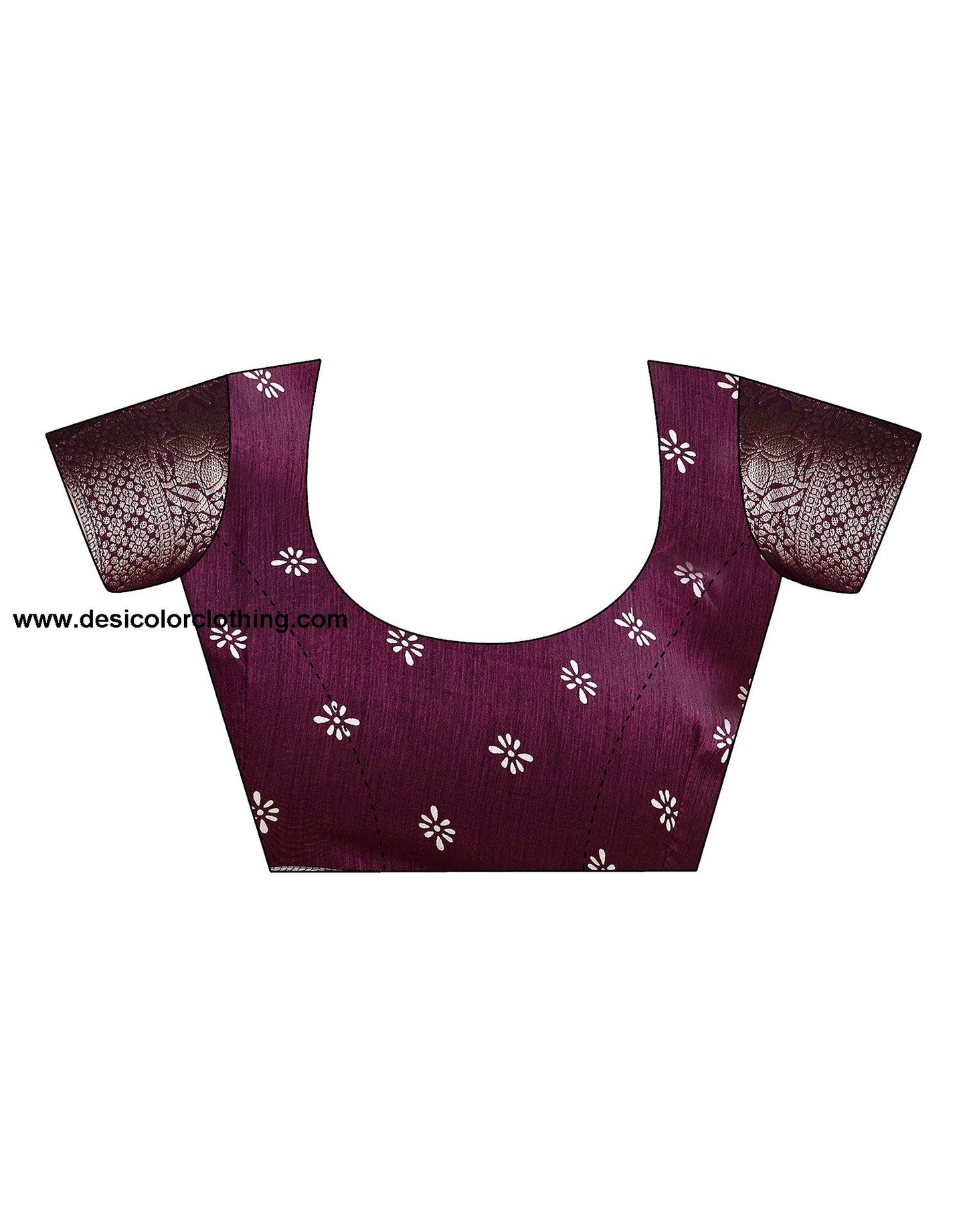 Wine Silk Printed Saree