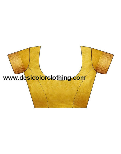 Yellow Chiffon Printed Saree
