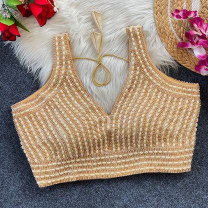 Handcrafted Pure Silk Blouse for Ethnic Wear
