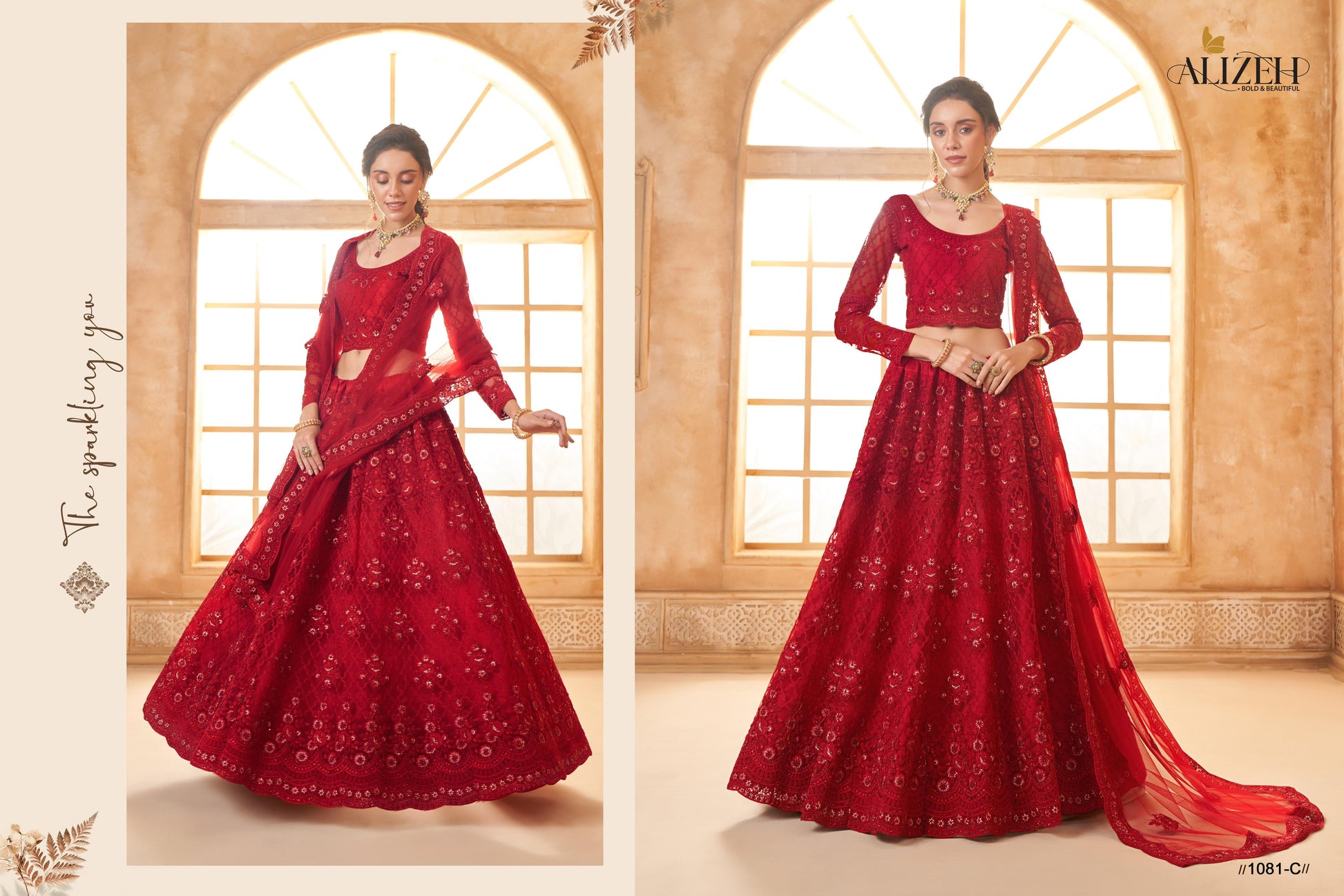 Product Image - Deep Red Wedding Lehenga - Ethereal Bridal & Festive Attire