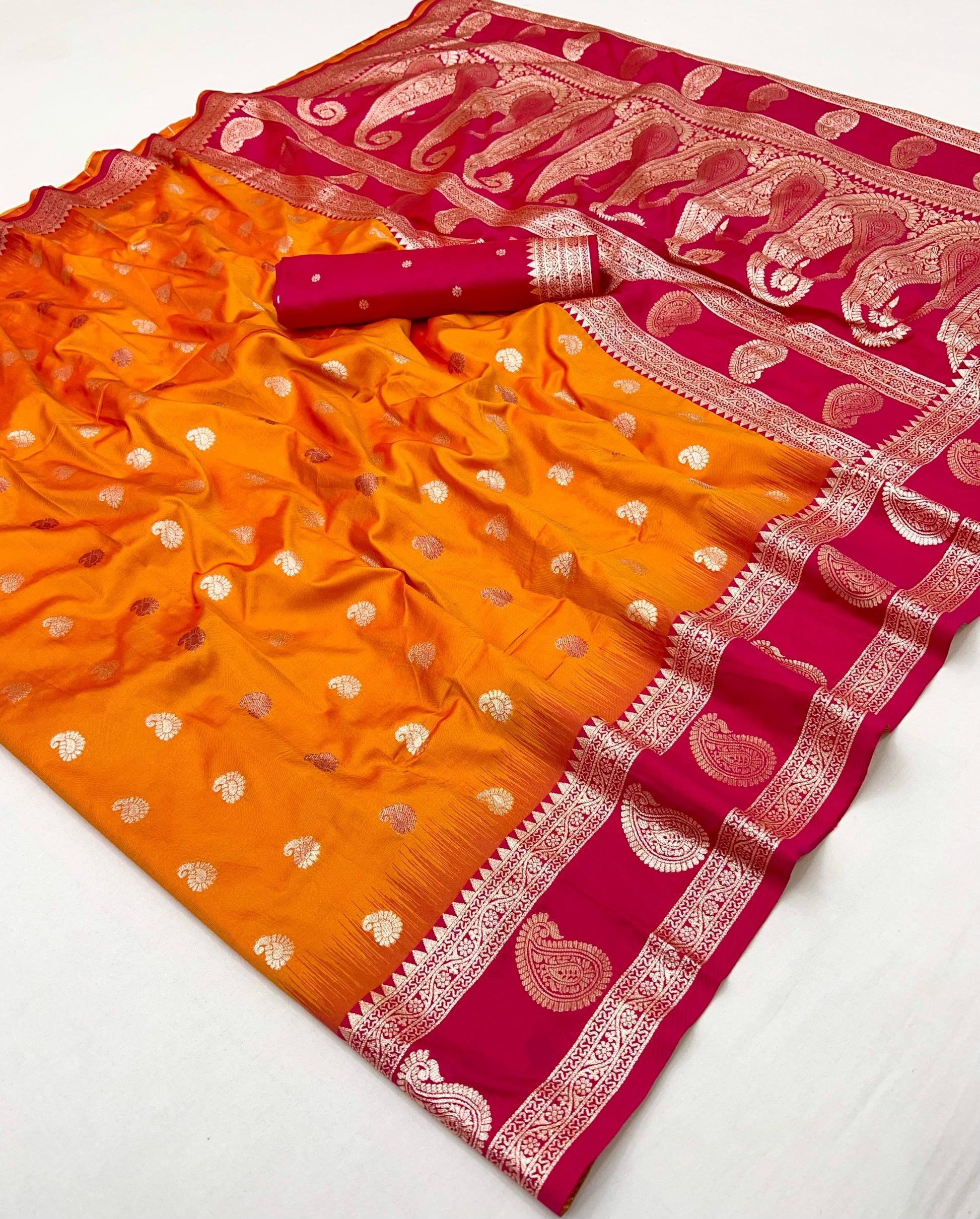 Product Image - Designer Banarasi Silk Saree with Zari Weaving