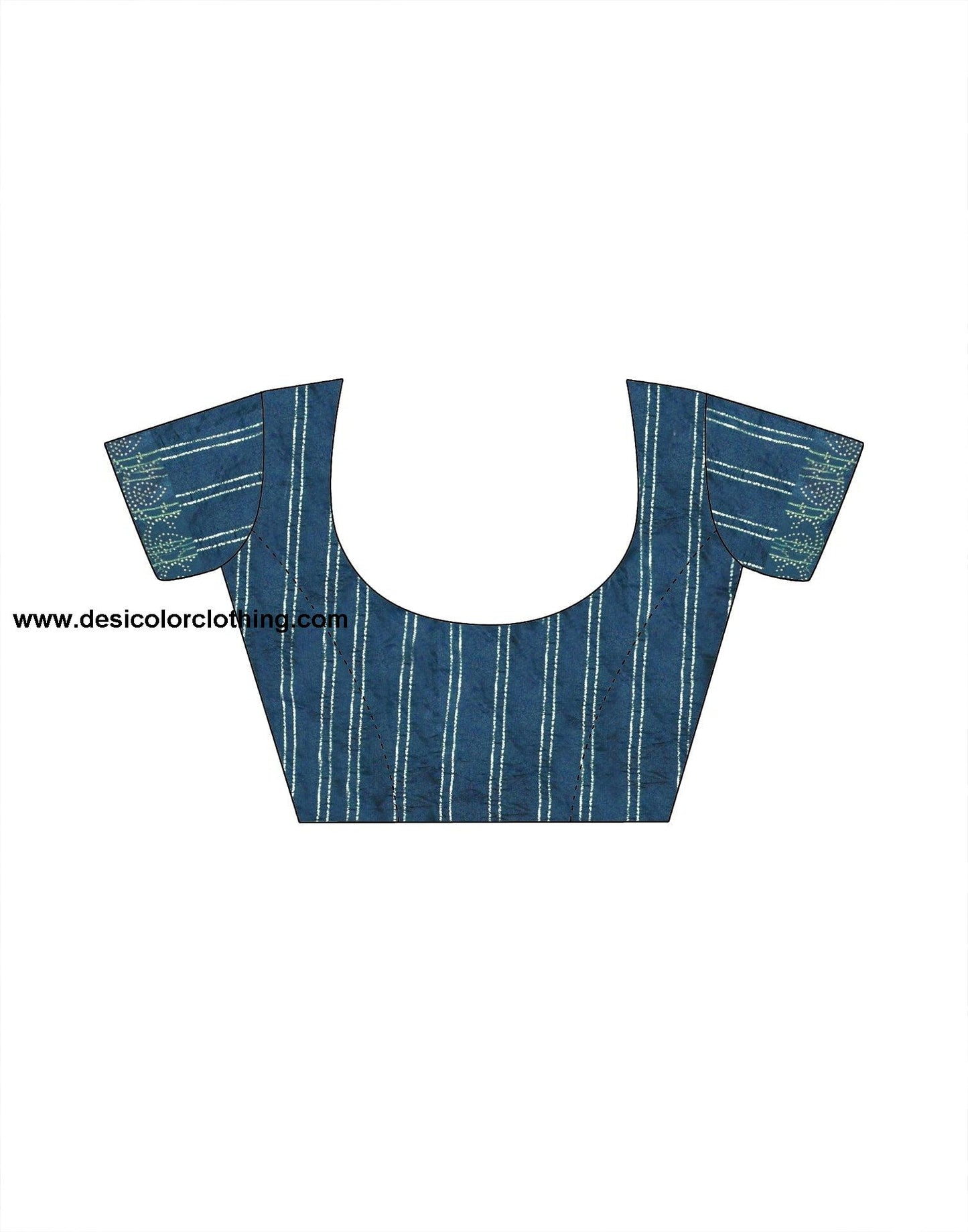 Blue Printed Georgette Stone Work Saree