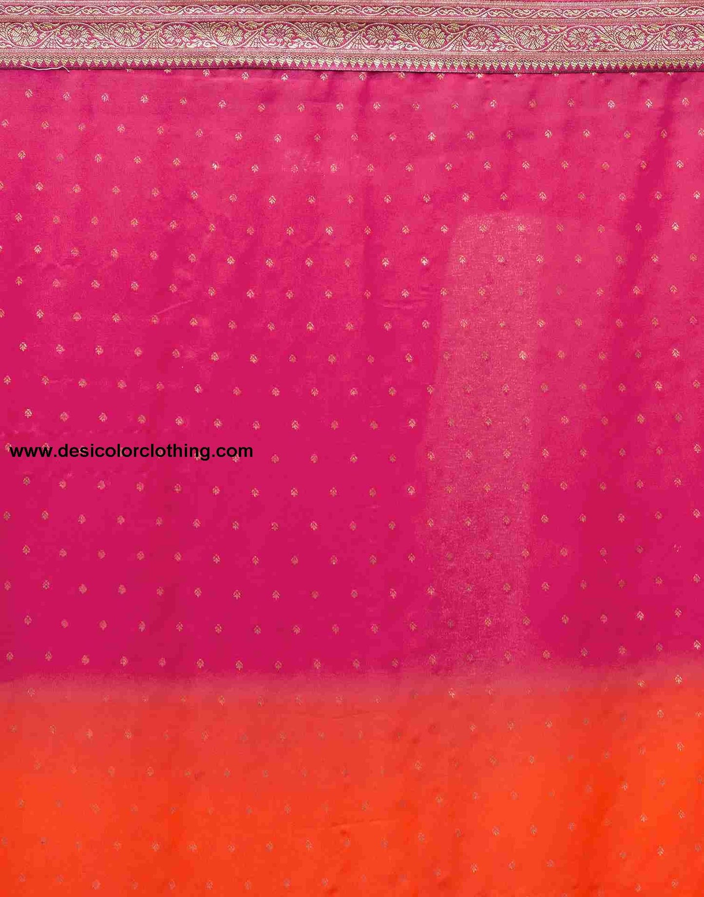 Orange Georgette Plain Saree
