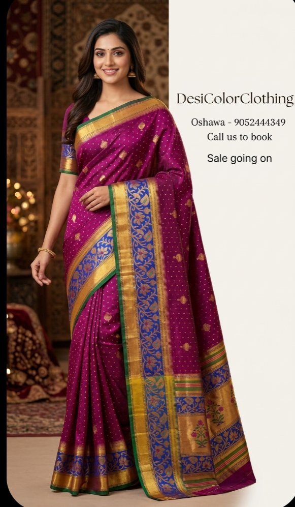 Product Image - Elegant Wine Kachipuram Pattu Sarees - 1