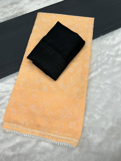Product Image - Georgette Designer Saree with Banglori Blouse